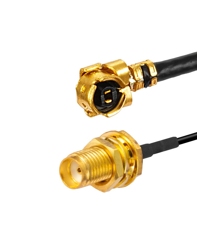 POBADY 2PCS U.F.L1 to SMA Female Low Loss Coaxial Cable 10" /25CM U.F.L1 1.13mm Mini-Coaxial Pigtail Cable for Wireless Routers Mini PCIE Network Cards PCI Wi-Fi WAN Repeater - Image 5
